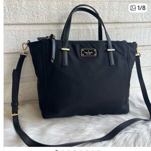 Kate Spade‎ New York Storybook Stevie Nylon Tote Bag – Black (WKRU3527)